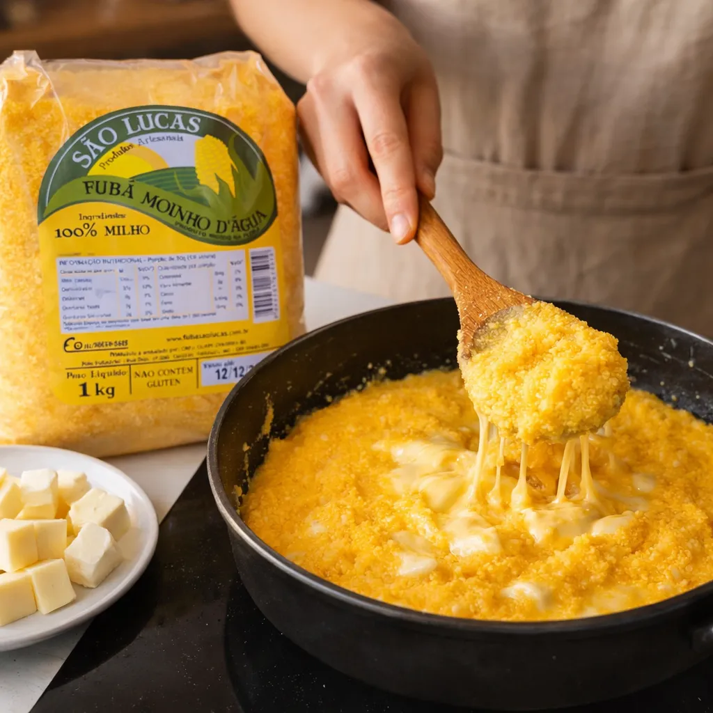 Fubá Suado com Queijo